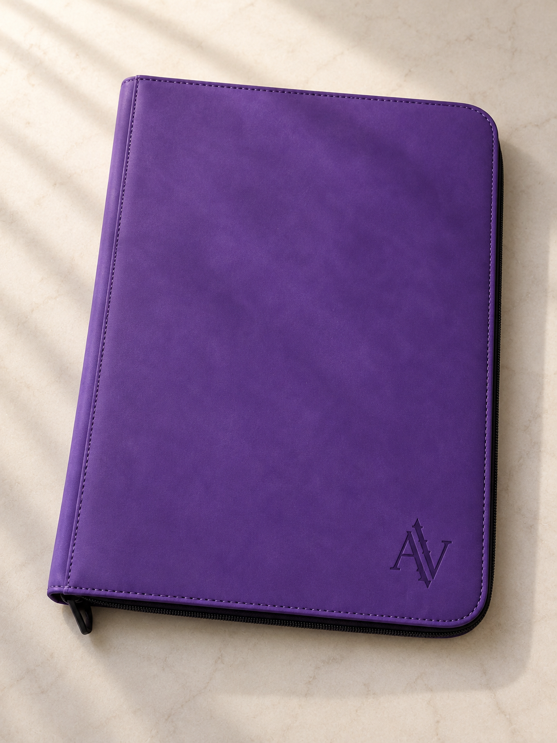 PU Leather Zip 9 Pocket Card Binder — 360 Slots