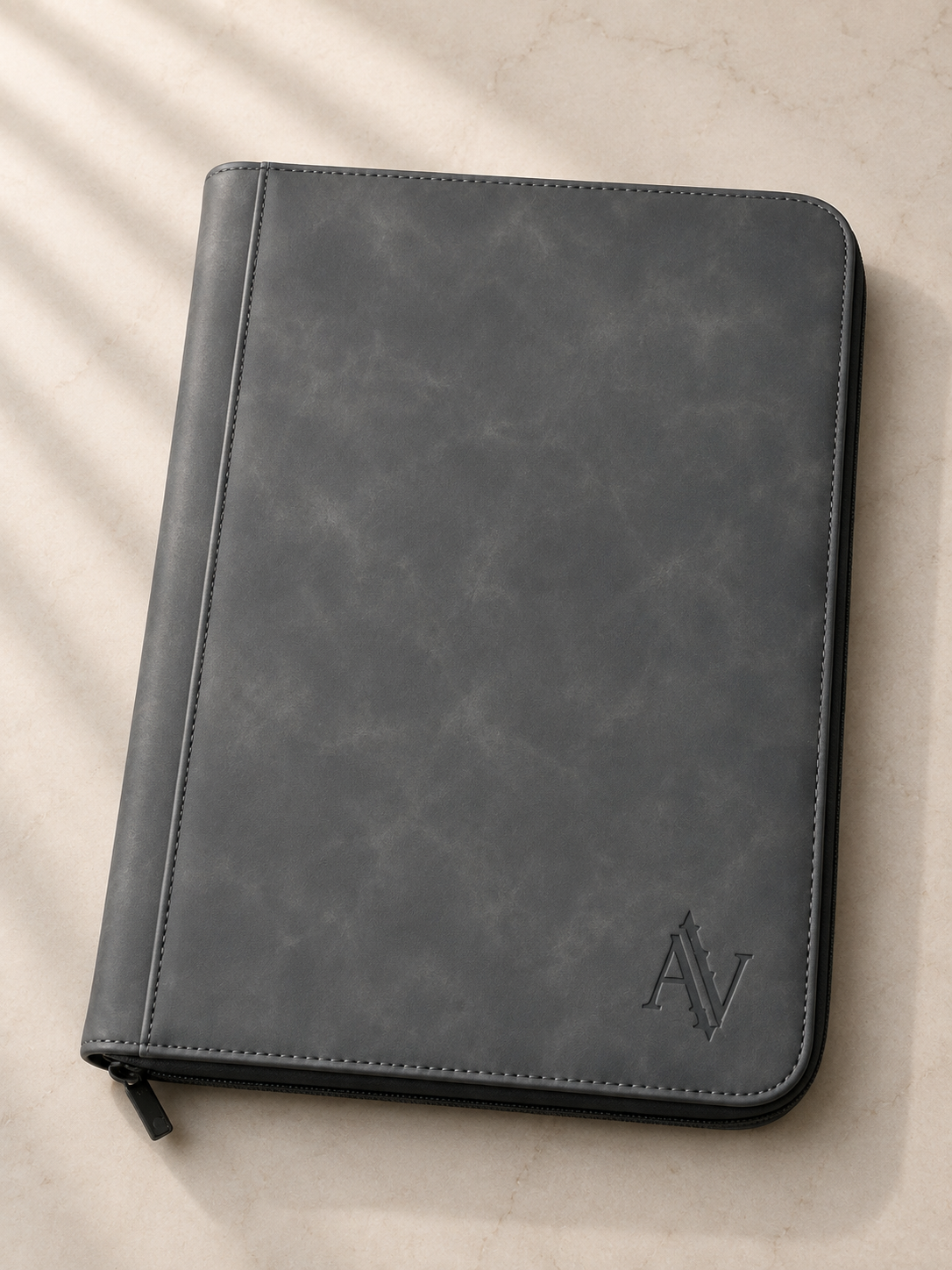 PU Leather Zip Toploader Binder — 288 Slots